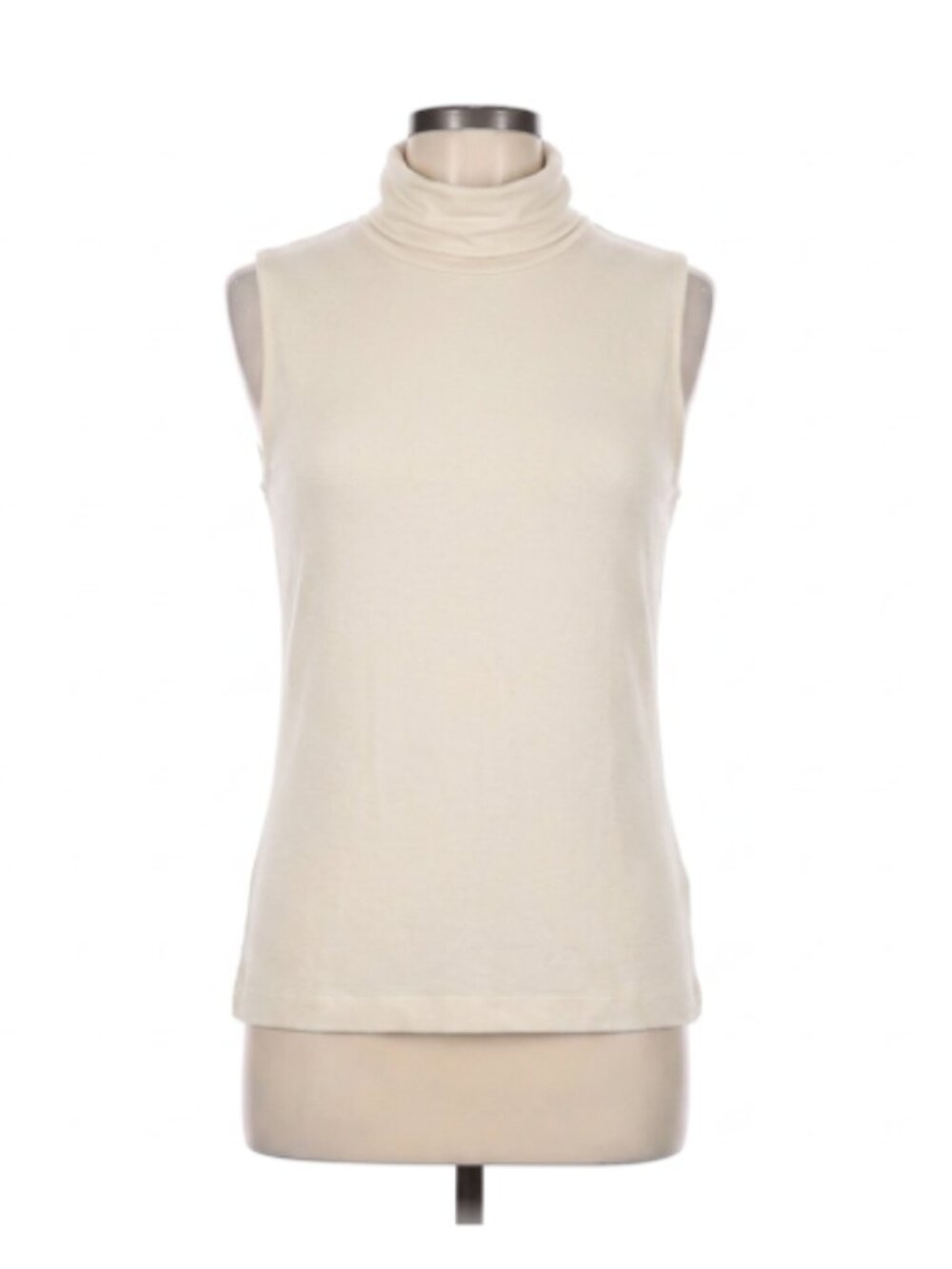 Vince Sleeveless Turtleneck Top – Ivory – Size Large